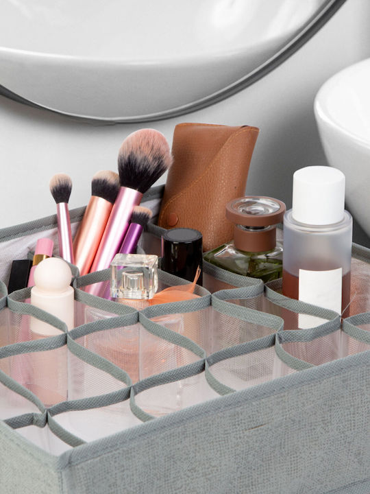 Alista Home Stand De Organizare Cosmetice Cu Niveluri Gri 32x32x10cm