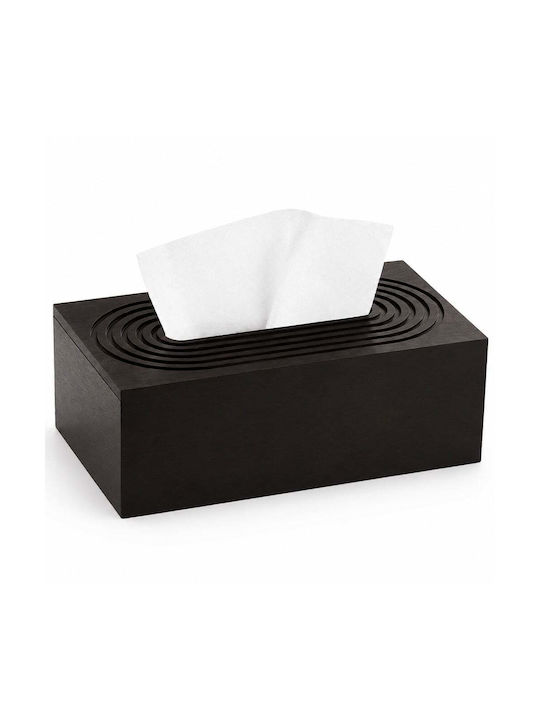 Wooden Black Napkin Holder 25x14cm
