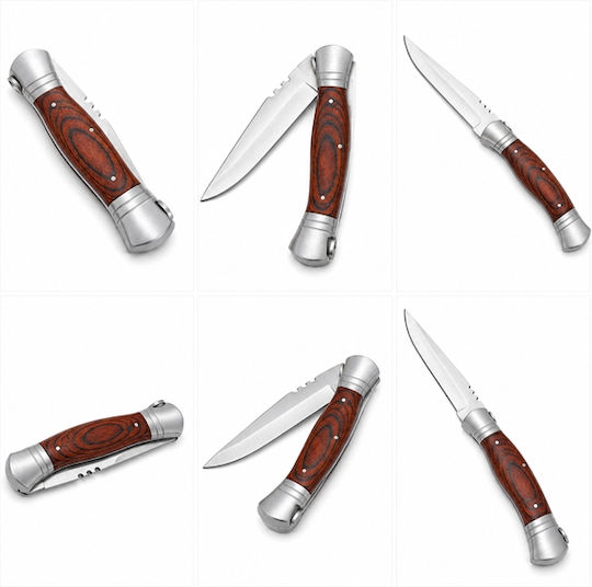 Messer Braun mit Scheide Set 2Stücke