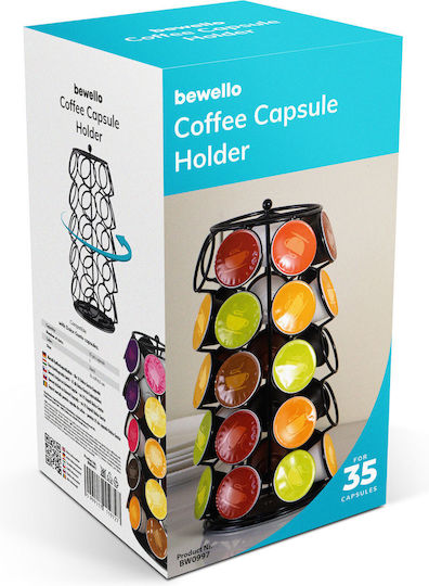 Dolce Gusto Kaffeekapselständer 35 Kapseln Drehbar Metall Schwarzer Organizer Für Espresso Maschine