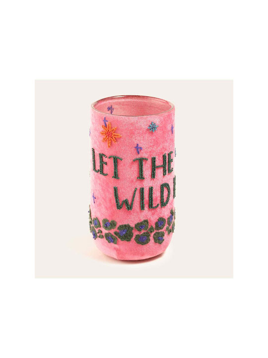 SteweHome Decorative Pink Glass Vase