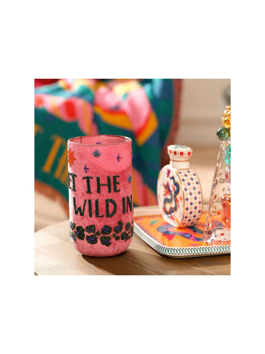 SteweHome Decorative Pink Glass Vase
