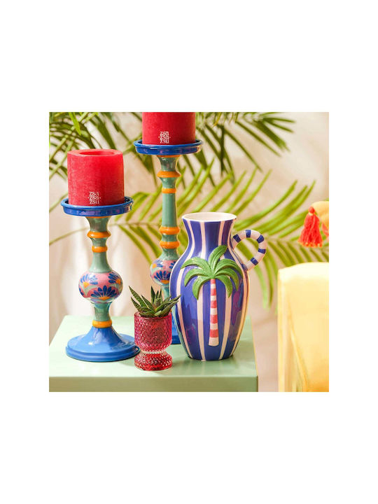 SteweHome Vază Decorativă Ceramică Albastră