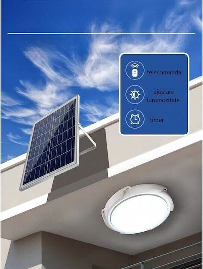 Alista Home Lampă Solară Suspendată 30W 2700lm Alb Rece 6000K cu Telecomandă 12x13cm