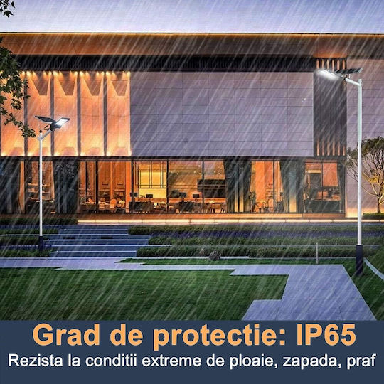 Alista Home Lampă Solară de Stradă 12W 7200lm Alb Rece 6500K cu Senzor de Mișcare și Telecomandă IP65 38.6x13.3x6.5cm