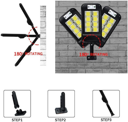 Alista Home Lampă Solară de Drum 21.6W 2592lm Alb Rece cu Senzor de Mișcare și Telecomandă IP65 36x11.5cm