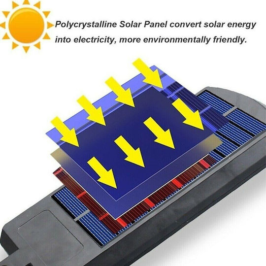Alista Home Lampă Solară Montată Pe Perete 25.6W 3072lm Alb Rece Cu Senzor De Mișcare Și Telecomandă IP65 23x11.5cm