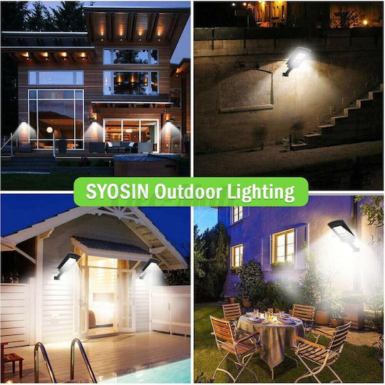 Alista Home Lampă Solară Montată Pe Perete 25.6W 3072lm Alb Rece Cu Senzor De Mișcare Și Telecomandă IP65 23x11.5cm