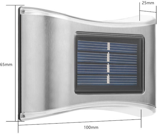 Alista Home Set 4 Lampi Solare Montate Pe Perete Alb Rece 6500K Cu Senzor De Mișcare IP65 10x6.5cm