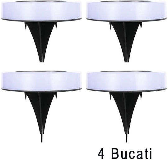 Alista Home Set 4 Lampi Solare 5W 5lm Alb Rece 5000K cu Senzor de Mișcare IP65 10.5cm