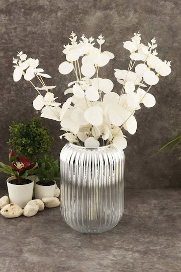 SteweHome SteweHome Dekorative Glasvase Silber F10xY20cm