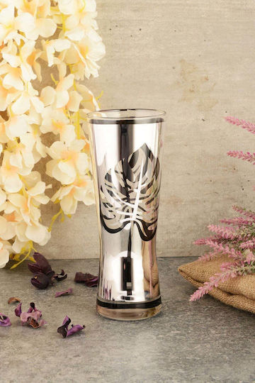 SteweHome SteweHome Dekorative Glasvase Silber Y20cm