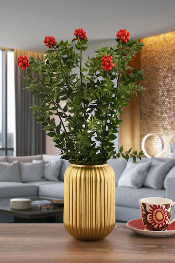SteweHome Decorative Glass Vase Gold 10x10xH20cm