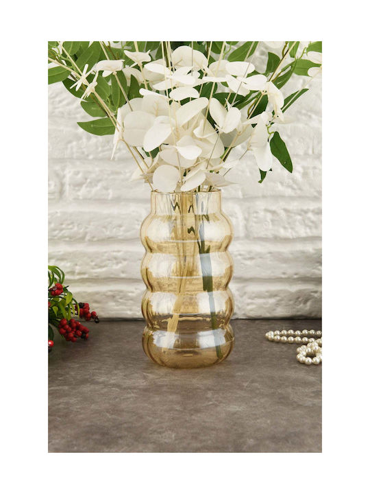 SteweHome SteweHome Dekorative Vase Glas Gelbe Y19cm
