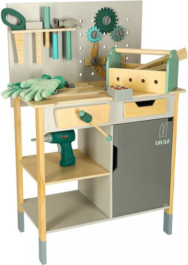ikonka Kids Wooden Workbench for 3+ Years