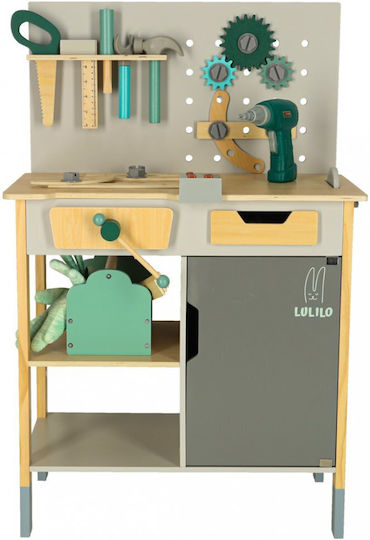 ikonka Kids Wooden Workbench for 3+ Years