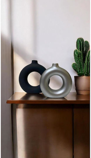 SteweHome Σετ Βάζα Κεραμικά Κόκκινα 17xΥ19cm 2τμχ