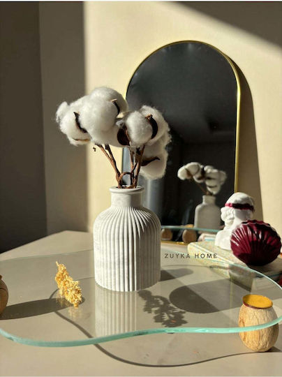 SteweHome White Stone Vase 7xH10cm