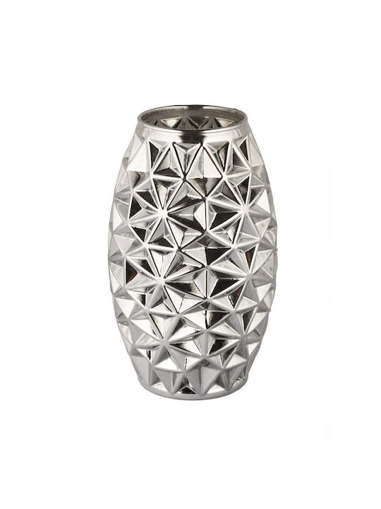 SteweHome Decorative Grey Glass Vase