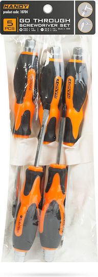 Impact Screwdriver Set 5 Pieces Sl Pz Ergonomic Non-slip Handle Heavy Use
