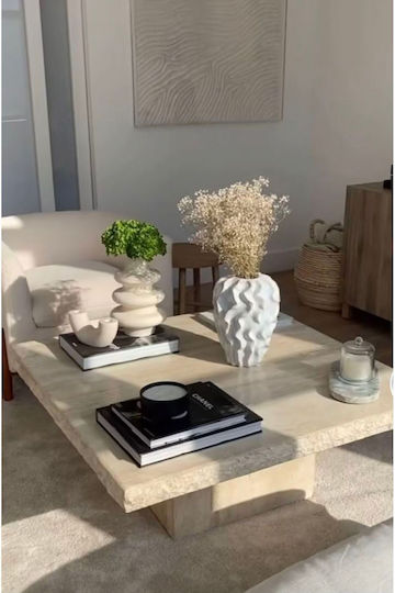SteweHome Ceramic Vase White Y30cm