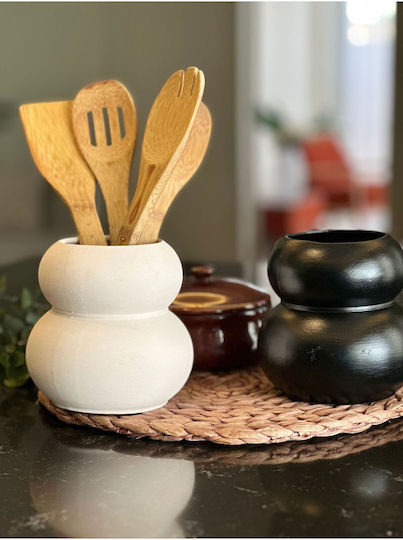 SteweHome Set Vaze Decorative Ceramice Negre 2 Bucăți