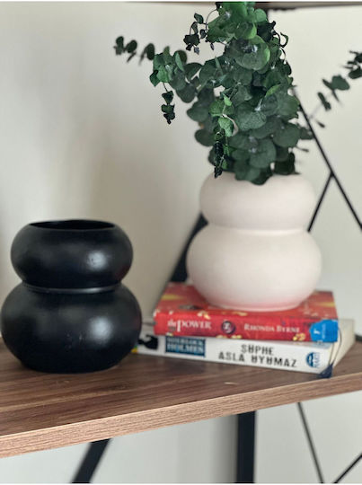 SteweHome Set Vaze Decorative Ceramice Negre 2 Bucăți