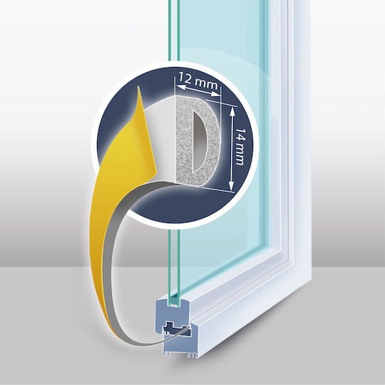 Alista Home Opritor de curent cu bandă adezivă pentru fereastră / ușă în culoare neagră 40mx1.2cm