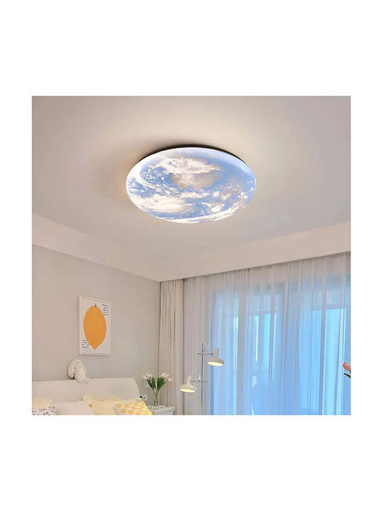 Alista Home Единична Светлина Детска Таванна Лампа 41W с Гнездо E27 Светлосиня