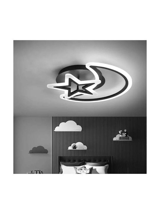 Alista Home Единична светлина Детско Осветително Тяло Таванна Лампа 59W с Гнездо E27 Черна
