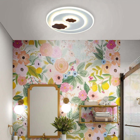 Alista Home Lampă De Tavan Pentru Copii O Singură Lumină 22W Cu Soclu E27 Albă