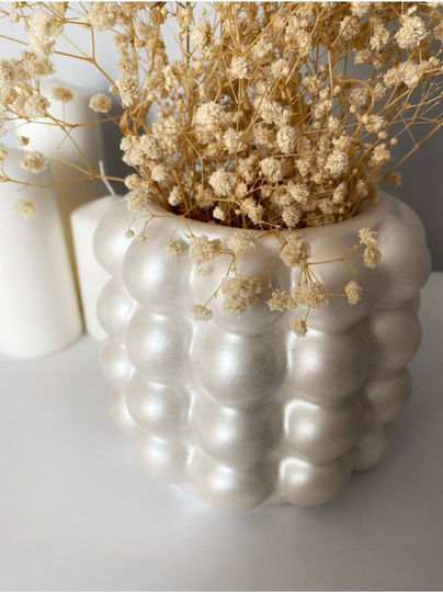 SteweHome Concrete Vase White Y30cm