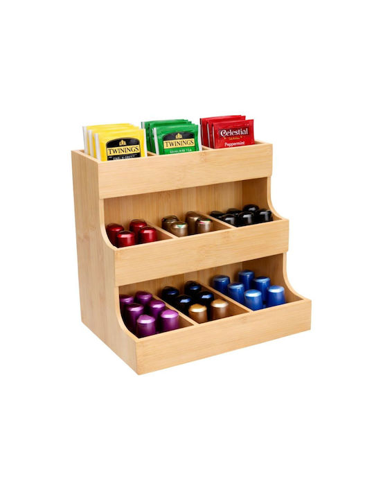 HowHomely Bamboo Spice Organizer Beige