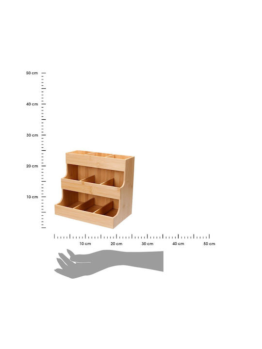 HowHomely Bamboo Spice Organizer Beige