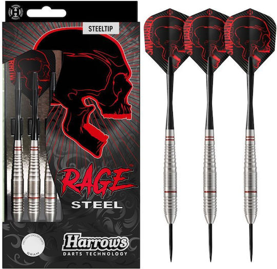 Harrows Rage Steel Soft Tip Darts Ragesteel 16966 Black Red