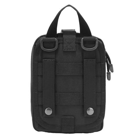 Kit de Supraviețuire Zola Foarfecă Pensetă Bandaje Garou Comprese Pătură Termică Sistem de Atașare Molle Impermeabil 20 × 15 × 11 Cm Negru