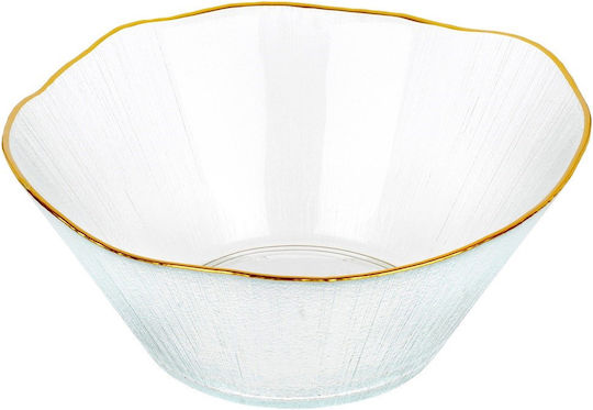 Vilde Salatschüssel Glas Gold 21x20x9cm
