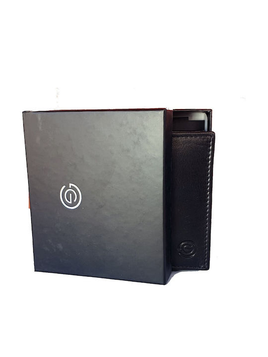 Leather Men's Wallet With RFID Black