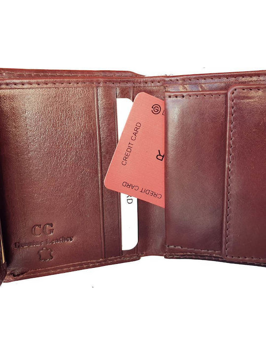 Leather Men's Wallet With RFID Brown