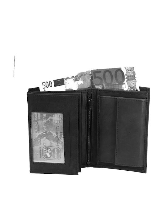 Δερμάτινο Ανδρικό Πορτοφόλι Ταξιδίου με RFID Μαύρο