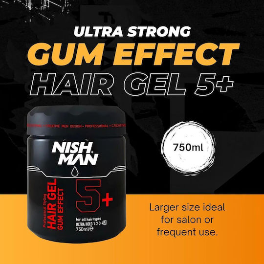 NISHMAN Gum Effect Gel Μαλλιών 750ml