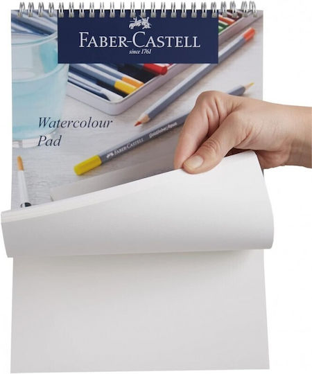 Faber Castell Watercolour Spiral Pad A4 15 Sheets 90 Gsm