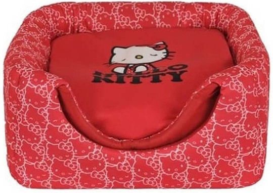 Hello Kitty Katzenbett für Katzen 3 Funktionen Würfel Rotes 40x40 cm
