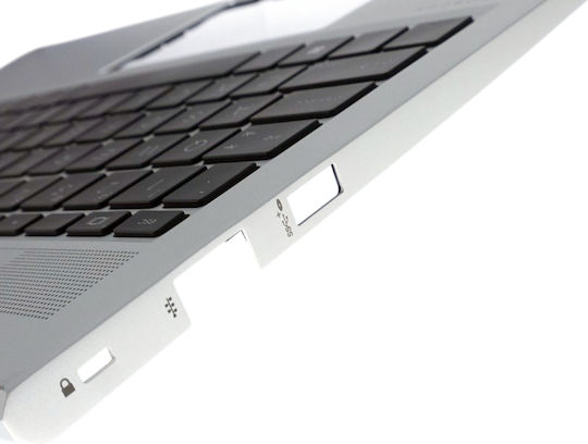 Laptop Keyboard Palmrest Hp Probook 450 G9 455 G9 N01933-001 N01934-001 N01933-bb1 N01933-dj1 N01933-071 Without SD Port US Backlit Silver Code 40995uspalmtype2