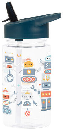 A Little Lovely Company Kids Plastic Water Bottle with Straw Tritan 450ml