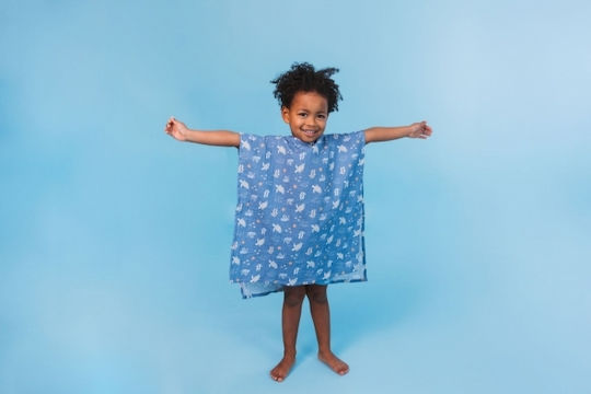 Fresk Essenials Swe-2024se1664 Turtle 0-10yrs Poncho Θαλασσης