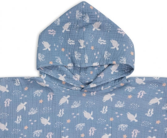 Fresk Essenials Swe-2024se1664 Turtle 0-10yrs Poncho Θαλασσης