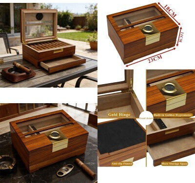 Sikarlan Sikarlan Holz Zigarrenbefeuchter 23x18x11cm
