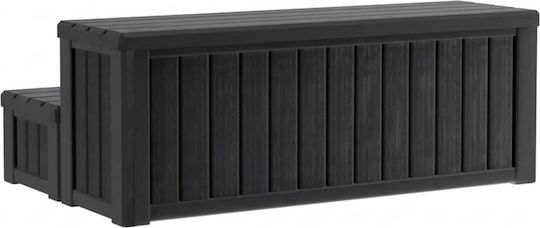 vidaXL Poolausrüstung & -teile Treppen aus Hölzern 93x57x35cm Schwarze