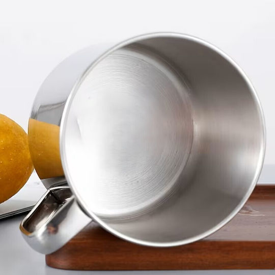 Stainless Steel Mug Handle Zola 450 Ml 9 X 9 Cm Silver